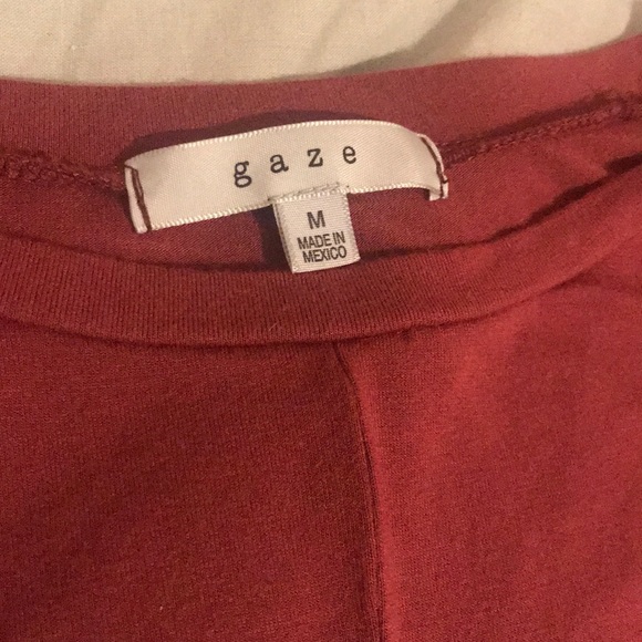 Burgundy crop top - Picture 3 of 4